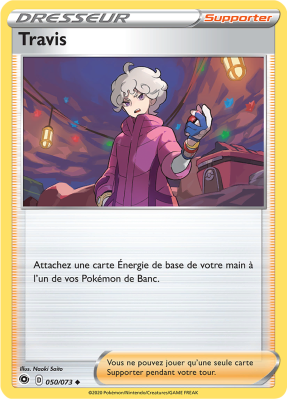 Carte Pokémon Travis 050/073 Peu commune La Voie du Maître