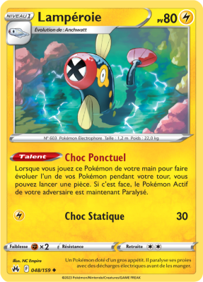 Carte Pokémon Lampéroie 048/159 Peu commune Zénith Suprême