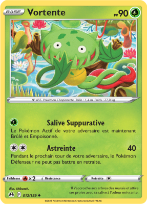 Carte Pokémon Vortente 012/159 Peu commune Zénith Suprême