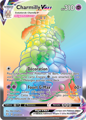 Carte Pokémon Charmilly-VMAX 073/072 Rainbow Destinées Radieuses