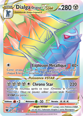 Carte Pokémon Dialga Originel-VSTAR 198/189 Rainbow Astres Radieux