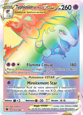 Carte Pokémon Typhlosion de Hisui-VSTAR 193/189 Rainbow Astres Radieux