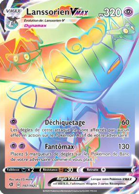 Carte Pokémon Lanssorien-VMAX 197/192 Rainbow Clash des Rebelles
