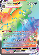 Carte Pokémon Miasmax-VMAX 216/203 Rainbow Évolution Céleste