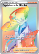 Carte Pokémon Expérience de Nikolaï 205/196 Rainbow Origine Perdue