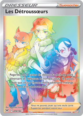 Carte Pokémon Les Détroussœurs 209/196 Rainbow Origine Perdue