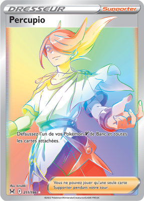 Carte Pokémon Percupio 211/196 Rainbow Origine Perdue