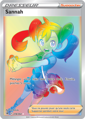 Carte Pokémon Sannah 278/264 Rainbow Poing de Fusion