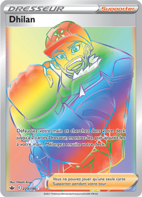 Carte Pokémon Dhilan 220/198 Rainbow Règne de Glace