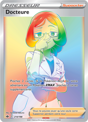Carte Pokémon Docteure 214/198 Rainbow Règne de Glace