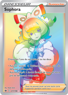 Carte Pokémon Sophora 217/198 Rainbow Règne de Glace