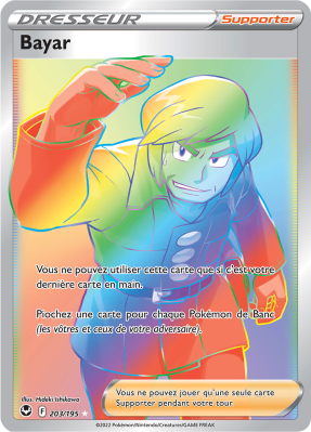 Carte Pokémon Bayar 203/195 Rainbow Tempête Argentée