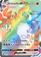 Carte Pokémon Dracaufeu-VMAX 074/073 Rainbow La Voie du Maître