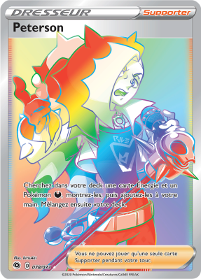 Carte Pokémon Peterson 078/073 Rainbow La Voie du Maître