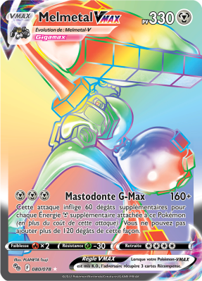Carte Pokémon Melmetal-VMAX 080/078 Rainbow Pokémon GO (JCC)
