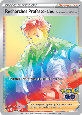 Carte Pokémon Recherches Professorales 084/078 Rainbow Pokémon GO (JCC)
