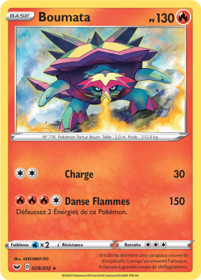 Carte Pokémon Boumata 029/202 Rare Épée et Bouclier (JCC)