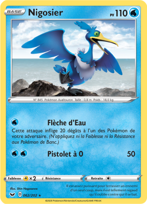 Carte Pokémon Nigosier 062/202 Rare Épée et Bouclier (JCC)