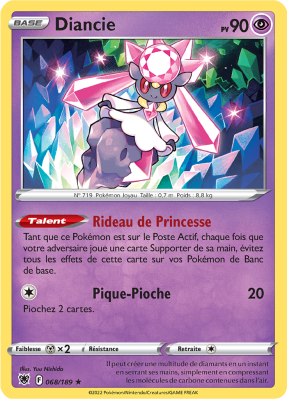 Carte Pokémon Diancie 068/189 Rare Astres Radieux