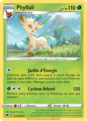 Carte Pokémon Phyllali 013/189 Rare Astres Radieux