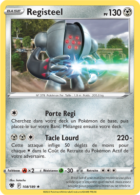 Carte Pokémon Registeel 108/189 Rare Astres Radieux