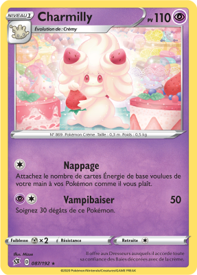 Carte Pokémon Charmilly 087/192 Rare Clash des Rebelles