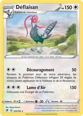 Carte Pokémon Déflaisan 145/192 Rare Clash des Rebelles