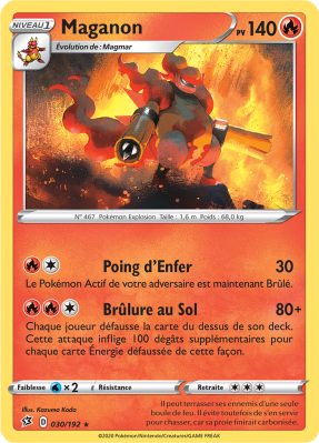Carte Pokémon Maganon 030/192 Rare Clash des Rebelles