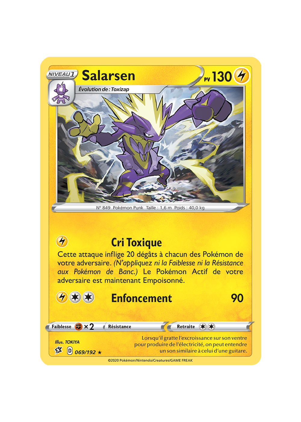 Coffret 10 Cartes Pokémon – Salarsen V 182/192 Full Art – Épée Et Bouclier Clash Des Rebelles – Français