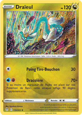 Carte Pokémon Draïeul 119/203 Rare Évolution Céleste