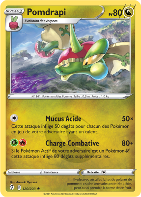 Carte Pokémon Pomdrapi 120/203 Rare Évolution Céleste