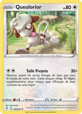 Carte Pokémon Queulorior 128/203 Rare Évolution Céleste