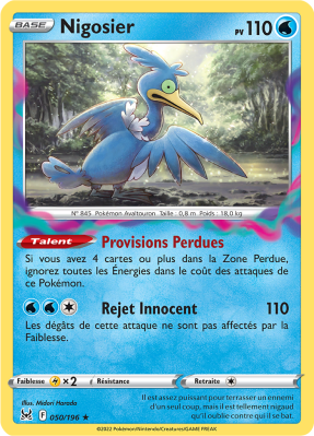 Carte Pokémon Nigosier 050/196 Rare Origine Perdue
