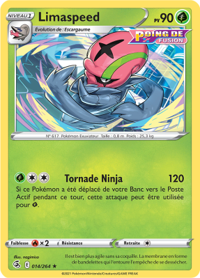 Carte Pokémon Limaspeed 014/264 Rare Poing de Fusion