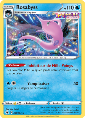 Carte Pokémon Rosabyss 067/264 Rare Poing de Fusion