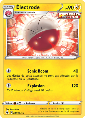 Carte Pokémon Électrode 088/264 Rare Poing de Fusion