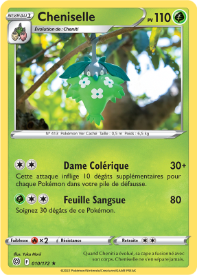 Carte Pokémon Cheniselle 010/172 Rare Stars Étincelantes