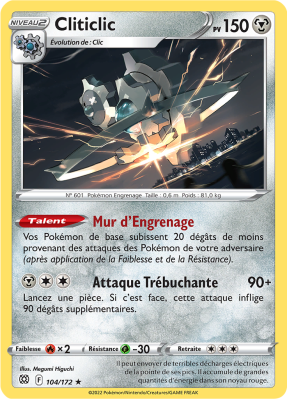 Carte Pokémon Cliticlic 104/172 Rare Stars Étincelantes