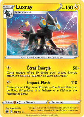 Carte Pokémon Luxray 051/172 Rare Stars Étincelantes