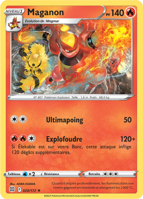 Carte Pokémon Maganon 020/172 Rare Stars Étincelantes