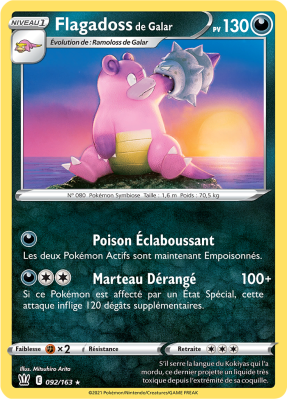 Carte Pokémon Flagadoss de Galar 092/163 Rare Styles de Combat