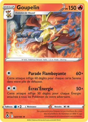 Carte Pokémon Goupelin 027/195 Rare Tempête Argentée