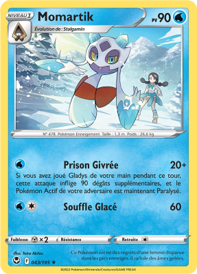 Carte Pokémon Momartik 043/195 Rare Tempête Argentée