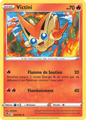 Carte Pokémon Victini 023/195 Rare Tempête Argentée