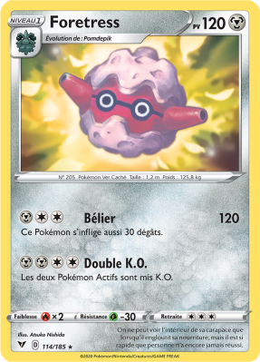 Carte Pokémon Foretress 114/185 Rare Voltage Éclatant