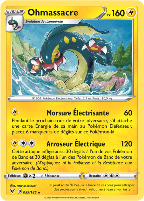 Carte Pokémon Ohmassacre 059/185 Rare Voltage Éclatant