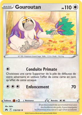 Carte Pokémon Gouroutan 119/159 Rare Zénith Suprême