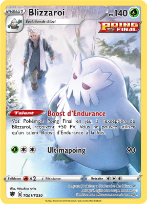 Carte Pokémon Blizzaroi TG01/TG30 Trainer Gallery Astres Radieux