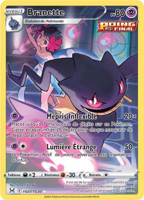 Carte Pokémon Branette TG07/TG30 Trainer Gallery Origine Perdue