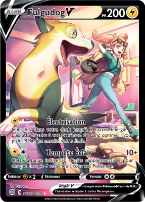 Carte Pokémon Fulgudog-V TG13/TG30 Trainer Gallery Stars Étincelantes